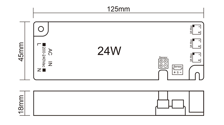 12W осветление за шкаф LED захранване за осветление с конектор Dupont-01 (6)